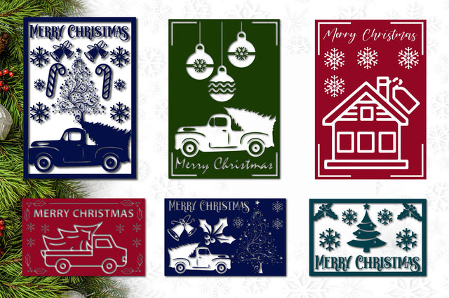 Merry Christmas Card SVG Bundle SVG Rupkotha 