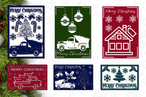 Merry Christmas Card SVG Bundle SVG Rupkotha 