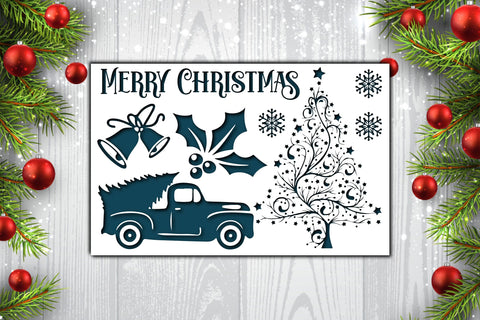 Merry Christmas Card SVG Bundle SVG Rupkotha 