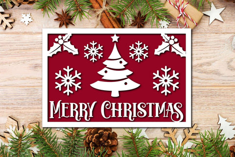 Merry Christmas Card SVG Bundle SVG Rupkotha 
