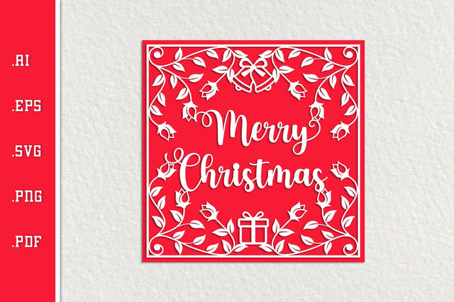 Merry Christmas Card SVG EPS AI PNG PDF SVG Slim Studio 