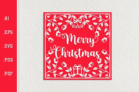 Merry Christmas Card SVG EPS AI PNG PDF SVG Slim Studio 