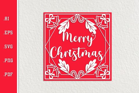 Merry Christmas Card SVG EPS AI PNG PDF SVG Slim Studio 