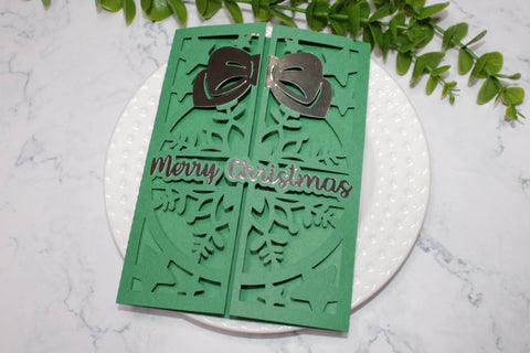 Merry Christmas card svg, Snowflake card svg 3D Paper CuttingLineStore 