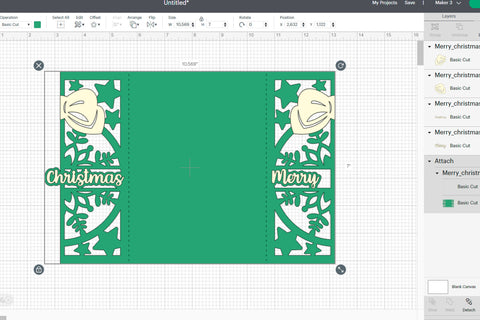 Merry Christmas card svg, Snowflake card svg 3D Paper CuttingLineStore 