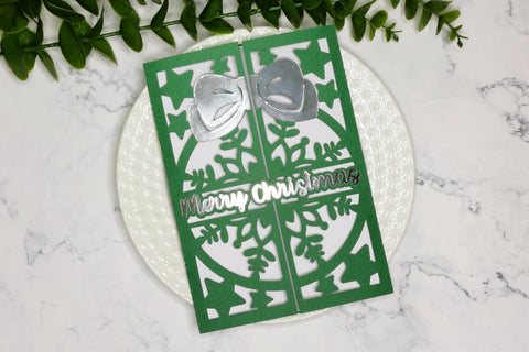 Merry Christmas card svg, Snowflake card svg 3D Paper CuttingLineStore 