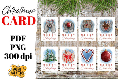 Merry Christmas card template. Cozy christmas illustration Sublimation Yustaf Art Store 