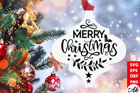 Merry Christmas Cardinal Arabesque SVG akazaddesign 