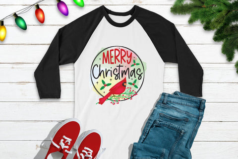 Merry Christmas Cardinal PNG Sublimation Sublimation CraftLabSVG 