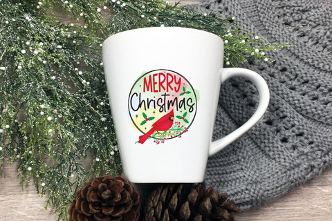 Merry Christmas Cardinal PNG Sublimation Sublimation CraftLabSVG 