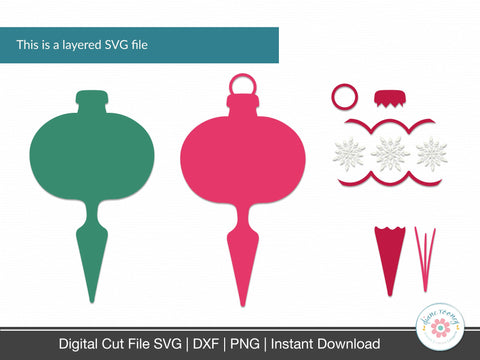 Merry Christmas & Christmas Ornament SVG Diane Rooney 