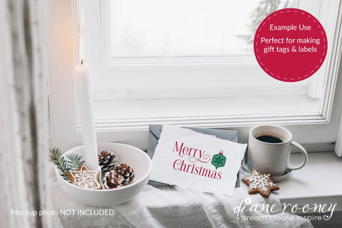 Merry Christmas & Christmas Ornament SVG Diane Rooney 