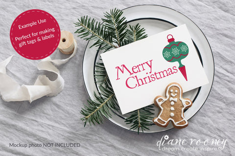 Merry Christmas & Christmas Ornament SVG Diane Rooney 
