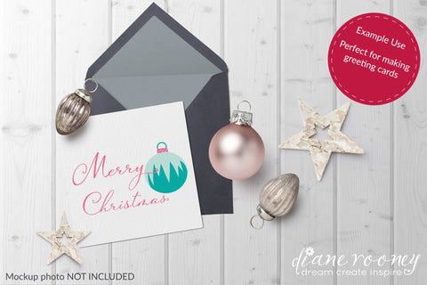 Merry Christmas & Christmas Ornament SVG Diane Rooney 
