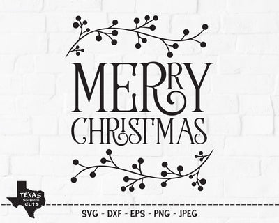 Merry Christmas | Christmas SVG SVG Texas Southern Cuts 