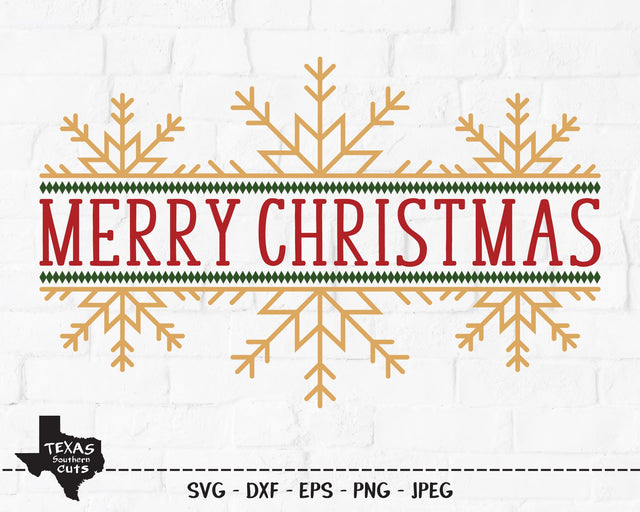 Merry Christmas | Christmas SVG SVG Texas Southern Cuts 
