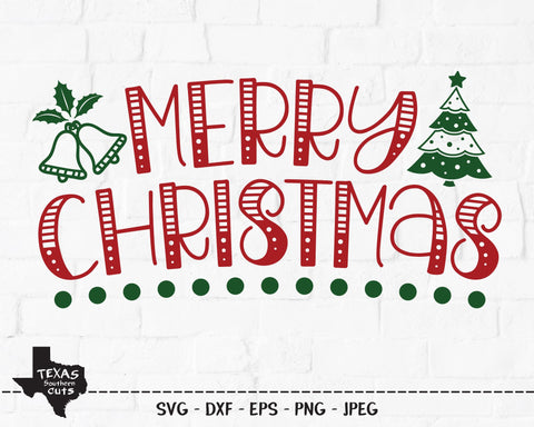 Merry Christmas | Christmas SVG SVG Texas Southern Cuts 
