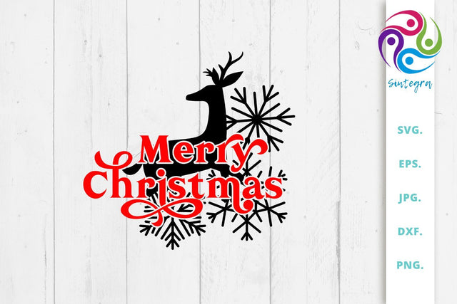 Merry Christmas Deer Svg File SVG Sintegra 
