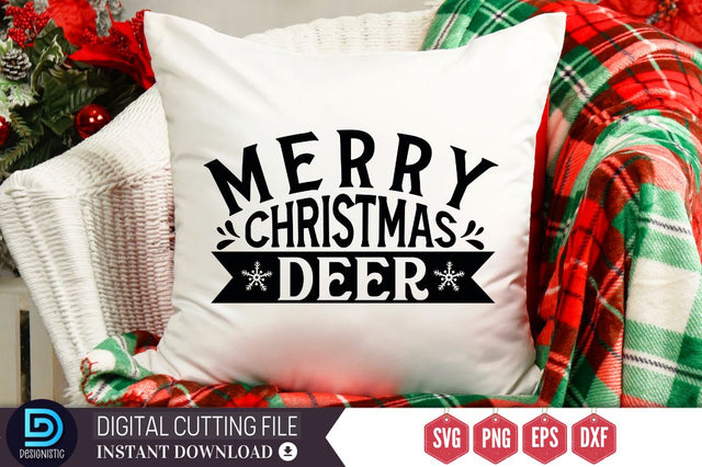 Merry Christmas deer SVG, Merry Christmas deer SVG DESIGNISTIC 