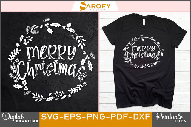 Merry Christmas Design SVG File SVG Sarofydesign 