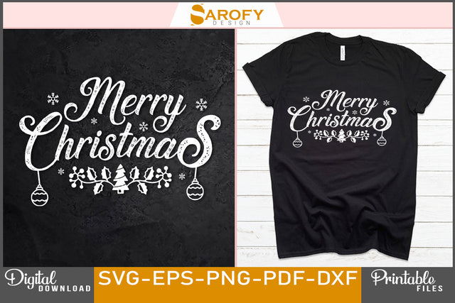 Merry Christmas Design SVG File SVG Sarofydesign 