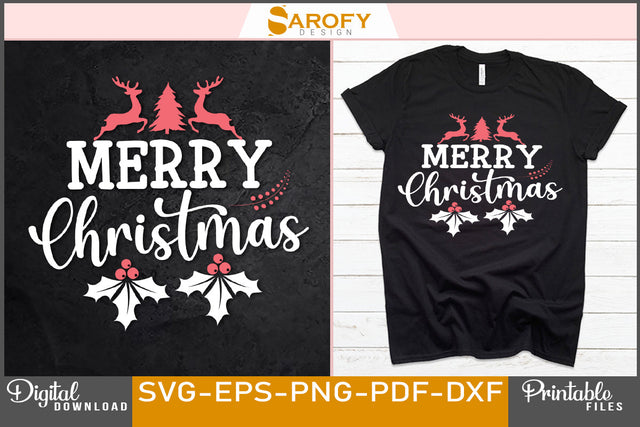 Merry Christmas Design SVG File SVG Sarofydesign 