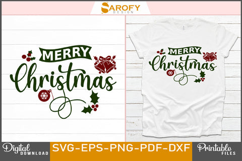Merry Christmas Design SVG File SVG Sarofydesign 