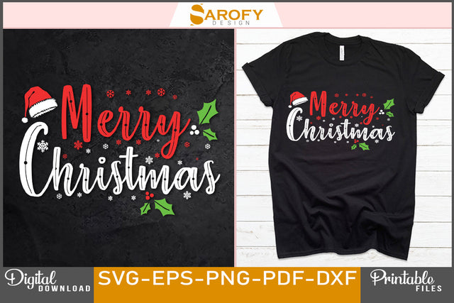 Merry Christmas Design SVG File SVG Sarofydesign 