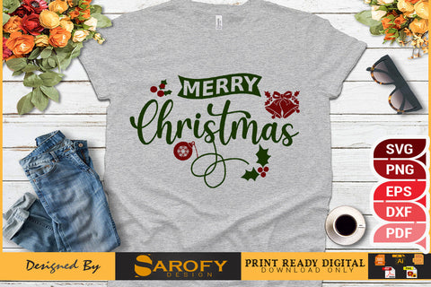 Merry Christmas Design SVG File SVG Sarofydesign 