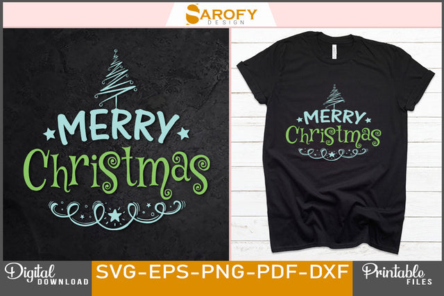 Merry Christmas Design SVG File SVG Sarofydesign 