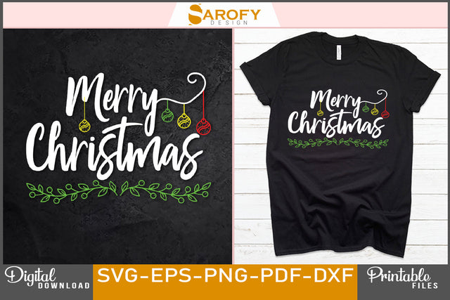 Merry Christmas Design SVG File SVG Sarofydesign 