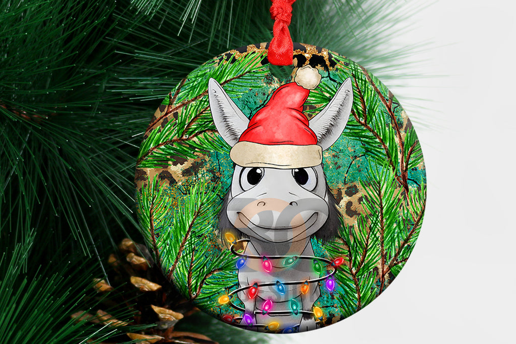 Merry Christmas Donkeys Png Christmas Ornament Sublimation Design ...