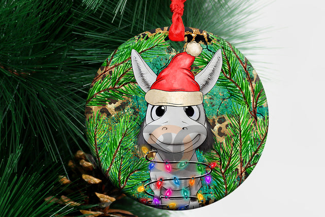 Merry Christmas Donkeys Png Christmas Ornament Sublimation Design, Donkey Png, Christmas Donkeys Png, Xmas Donkeys Png, Instant Download Sublimation BOO-design 