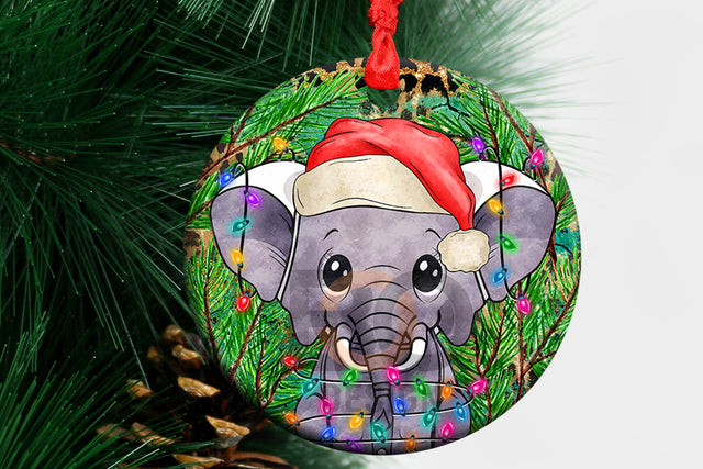 Merry Christmas Elephant Png Christmas Ornament Sublimation Design, Elephant Png, Christmas Elephant Png, Xmas Elephant Png, Instant Download Sublimation BOO-design 