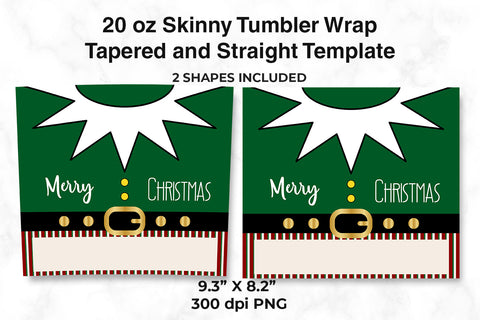 Merry Christmas Elf Suit Design Tumbler Sublimation Template 20 oz Sublimation Sublimatiz Designs 