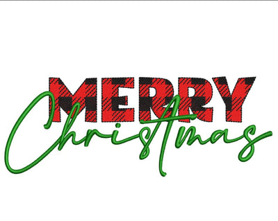Merry Christmas Embroidery Design, 4 sizes, Instant Download Embroidery/Applique DESIGNS Nino Nadaraia 