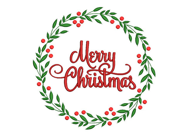 Merry Christmas Embroidery Design, 5 sizes, Instant Download Embroidery/Applique DESIGNS Nino Nadaraia 