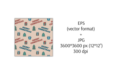 Merry Christmas | EPS Vector Pattern | Groovy Digital Paper Digital Pattern AnnaViolet_store 
