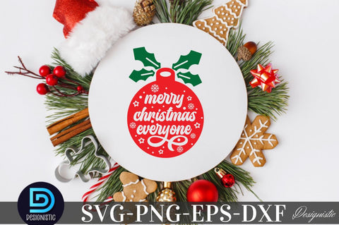 Merry christmas everyone, Christmas SVG SVG DESIGNISTIC 