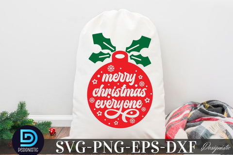 Merry christmas everyone, Christmas SVG SVG DESIGNISTIC 