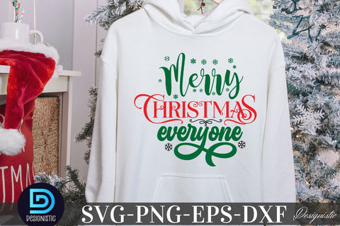 Merry Christmas everyone, Christmas SVG SVG DESIGNISTIC 