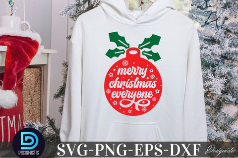 Merry christmas everyone, Christmas SVG SVG DESIGNISTIC 
