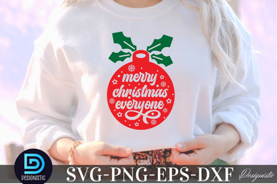 Merry christmas everyone, Christmas SVG SVG DESIGNISTIC 