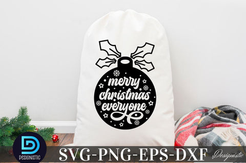 Merry christmas everyone , Christmas SVG SVG DESIGNISTIC 