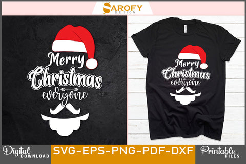 Merry Christmas Everyone Design SVG File SVG Sarofydesign 