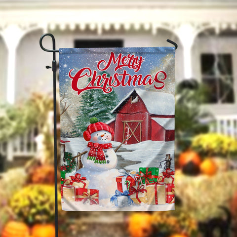 Merry Christmas Farmhouse Garden Flag - 12x18 Garden Flag Sublimation Design Download PNG File Instant Download Sublimation CaldwellArt 