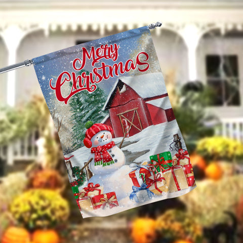 Merry Christmas Farmhouse Garden Flag - 12x18 Garden Flag Sublimation Design Download PNG File Instant Download Sublimation CaldwellArt 