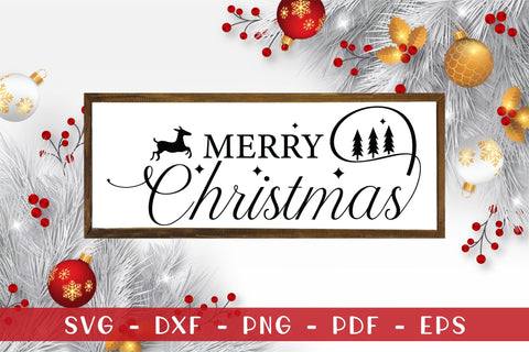 Merry Christmas Farmhouse Sign SVG Design SVG CraftLabSVG 