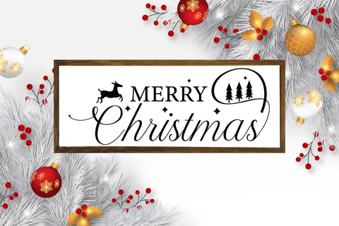 Merry Christmas Farmhouse Sign SVG Design SVG CraftLabSVG 