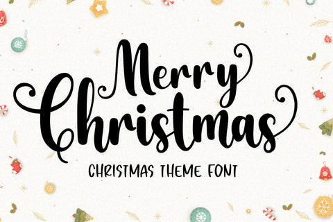 Merry Christmas Font Mozarella 